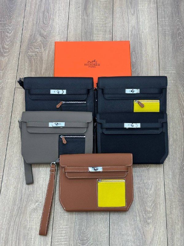 Клатч Hermes — из натуральной кожи